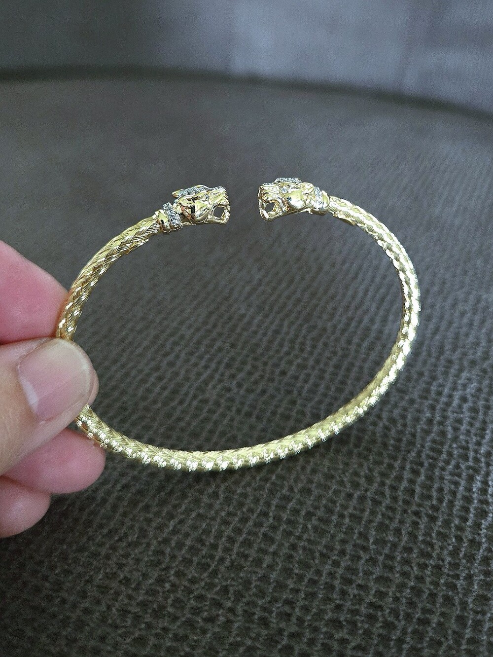 Mia Fiore Double✌️ Panther Head Flexible Cuff Bracelet - NWT